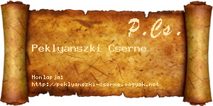 Peklyanszki Cserne névjegykártya
